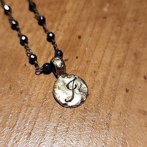 Gold Initial J Necklace